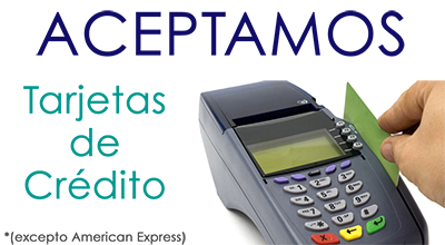 Aceptamos Tarjetas de Crédito